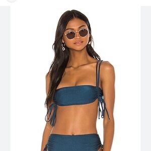 Tularosa Juliana‎ Swim Bikini Top in Deep Sea Sz S